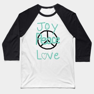 Joy Peace Love Baseball T-Shirt